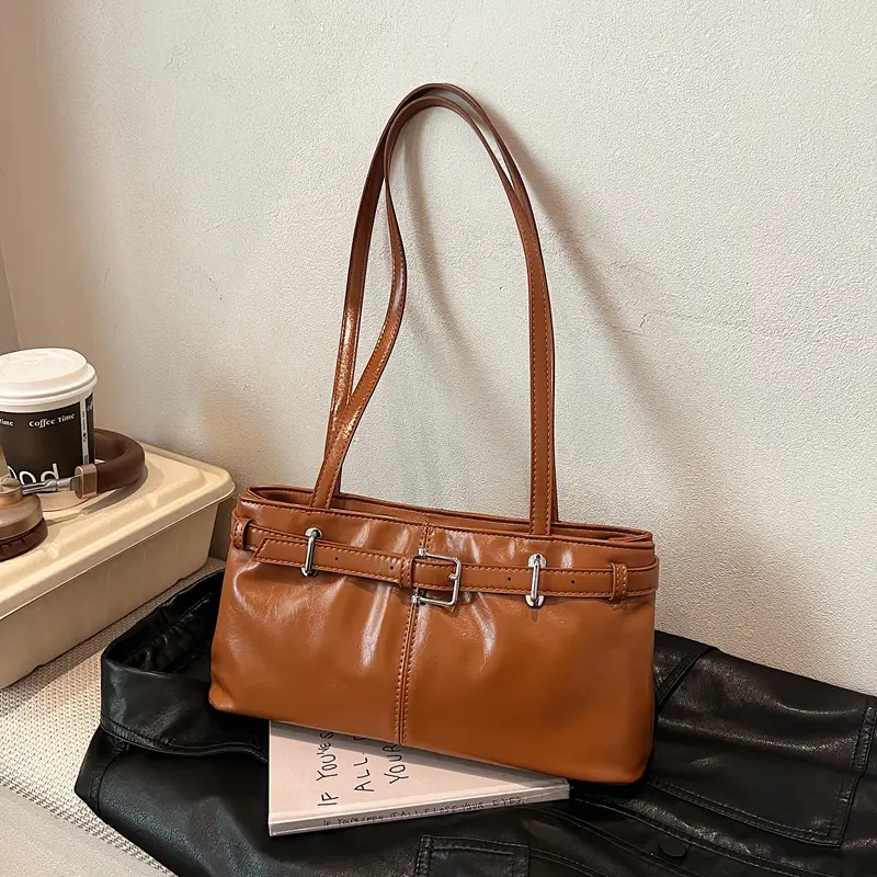 Women's Vintage Leather Shoulder Bag Large Capacity 2024 - Image 2