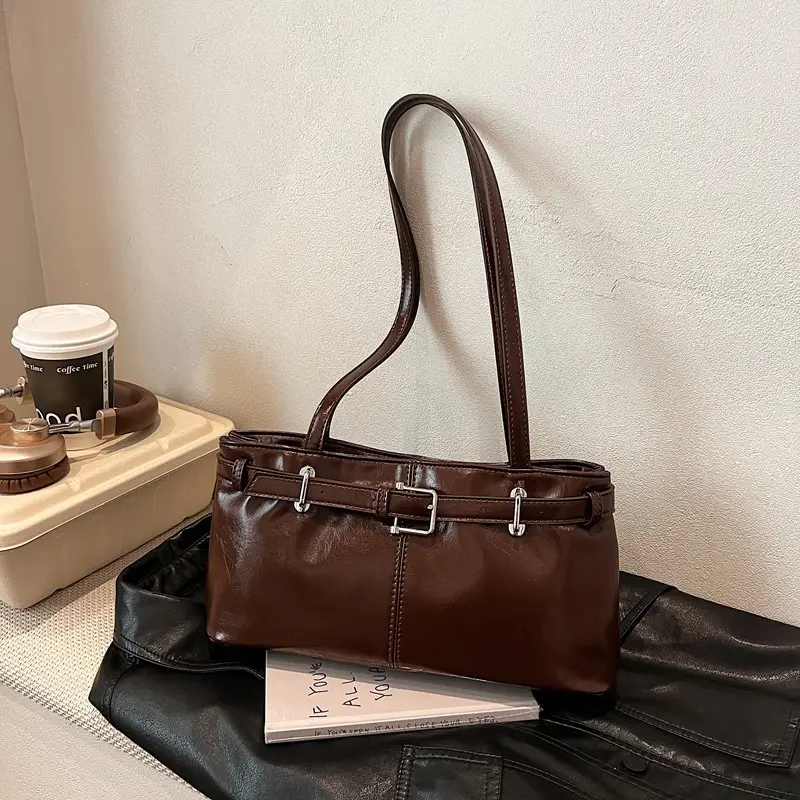 Women's Vintage Leather Shoulder Bag Large Capacity 2024 - Image 3