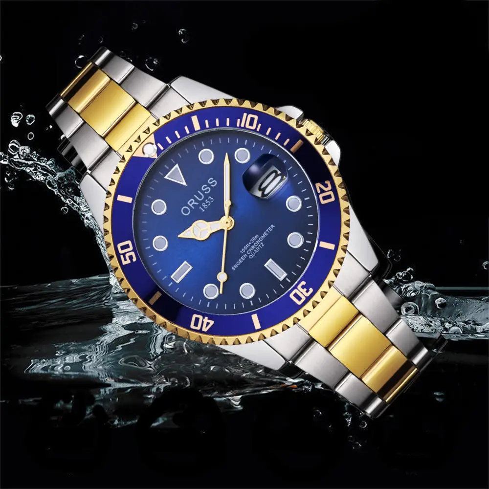 Swiss Aorushi Brand Men's Watch Male Student Luminous Waterproof High-end Large Dial Automatic Non-mechanical Watch
