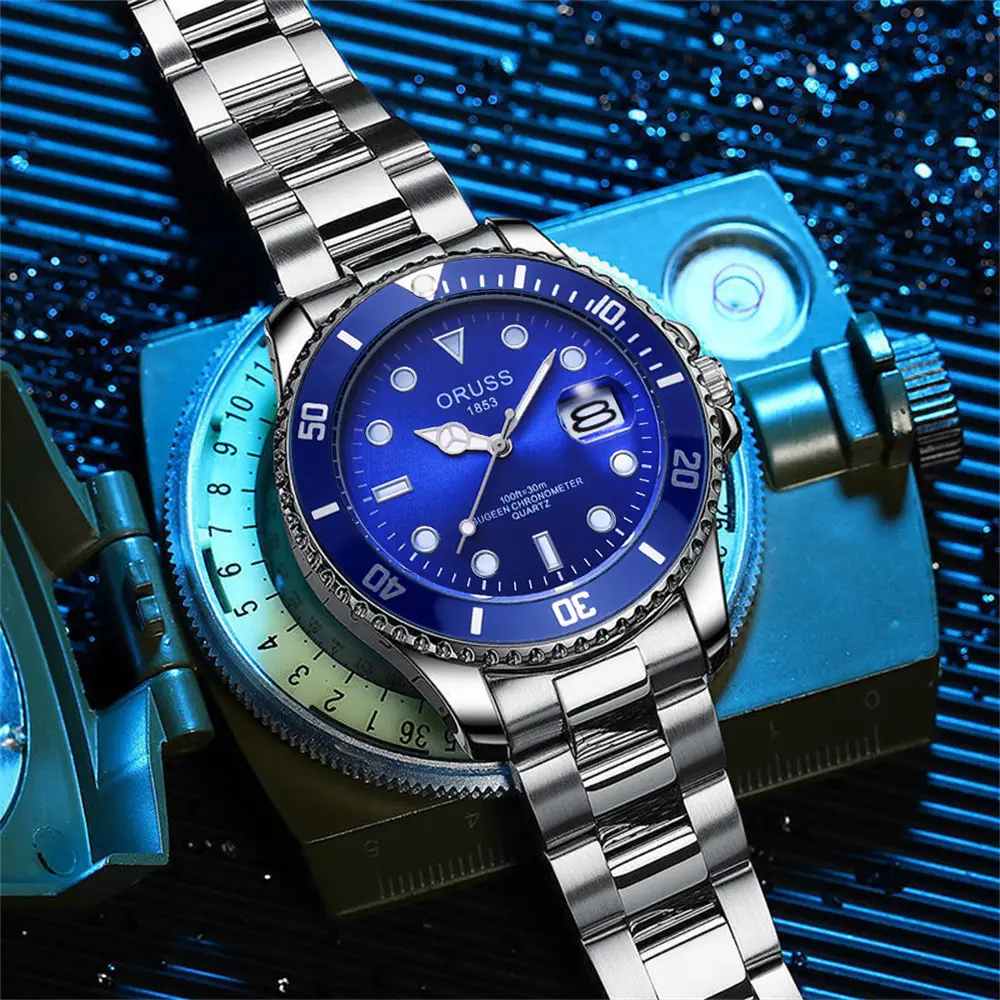 Swiss Aorushi Brand Men's Watch Male Student Luminous Waterproof High-end Large Dial Automatic Non-mechanical Watch — feature 17