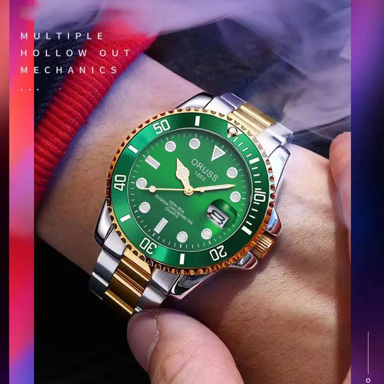 Swiss Aorushi Brand Men's Watch Male Student Luminous Waterproof High-end Large Dial Automatic Non-mechanical Watch — feature 28