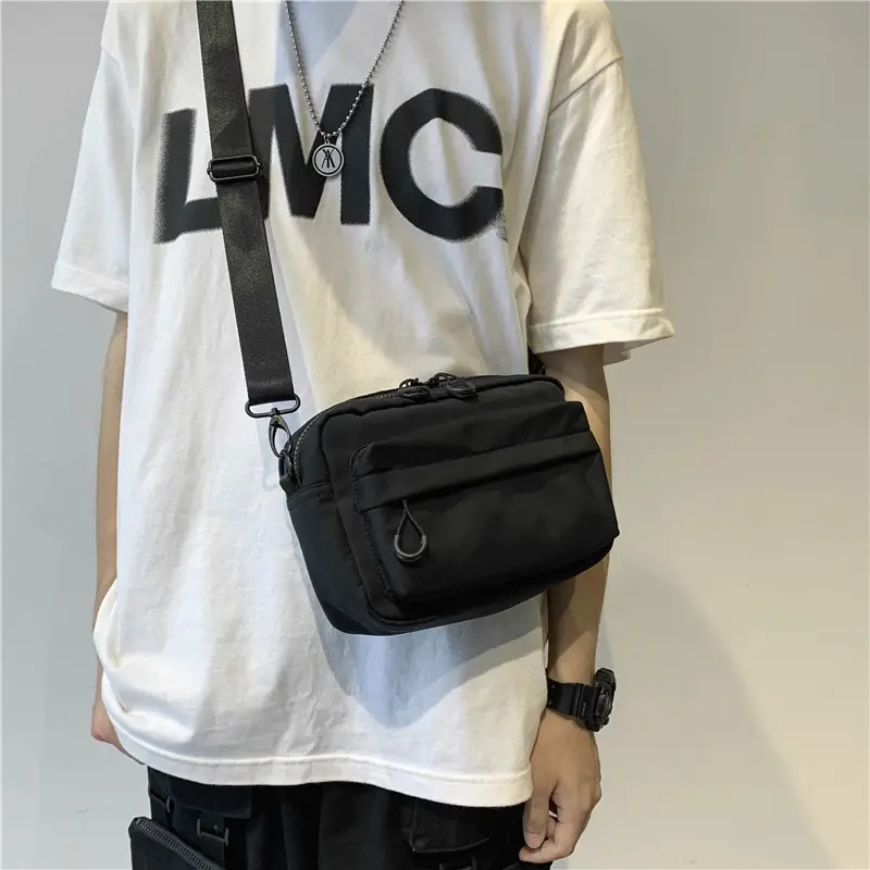 Men's Green Shoulder Crossbody Bag Large Capacity Harajuku Style - Image 4