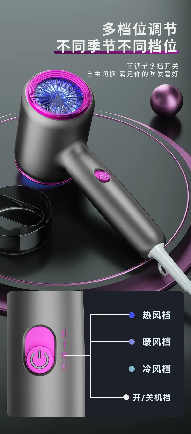 High-Speed Hair Dryer with Negative Ion & Quick Dry — feature 12