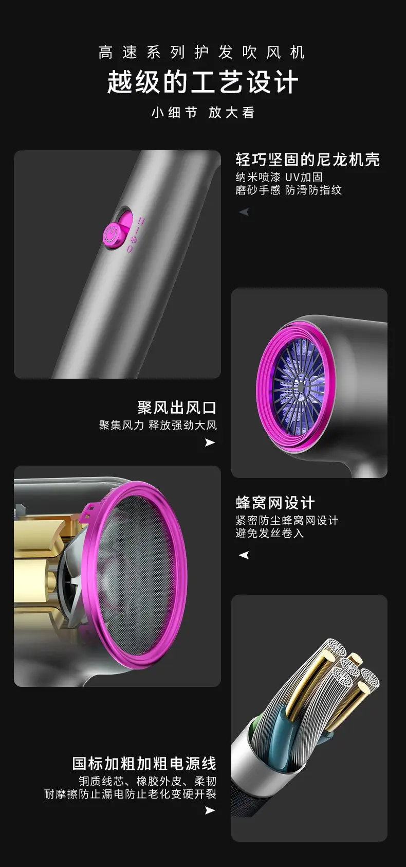 High-Speed Hair Dryer with Negative Ion & Quick Dry — feature 16