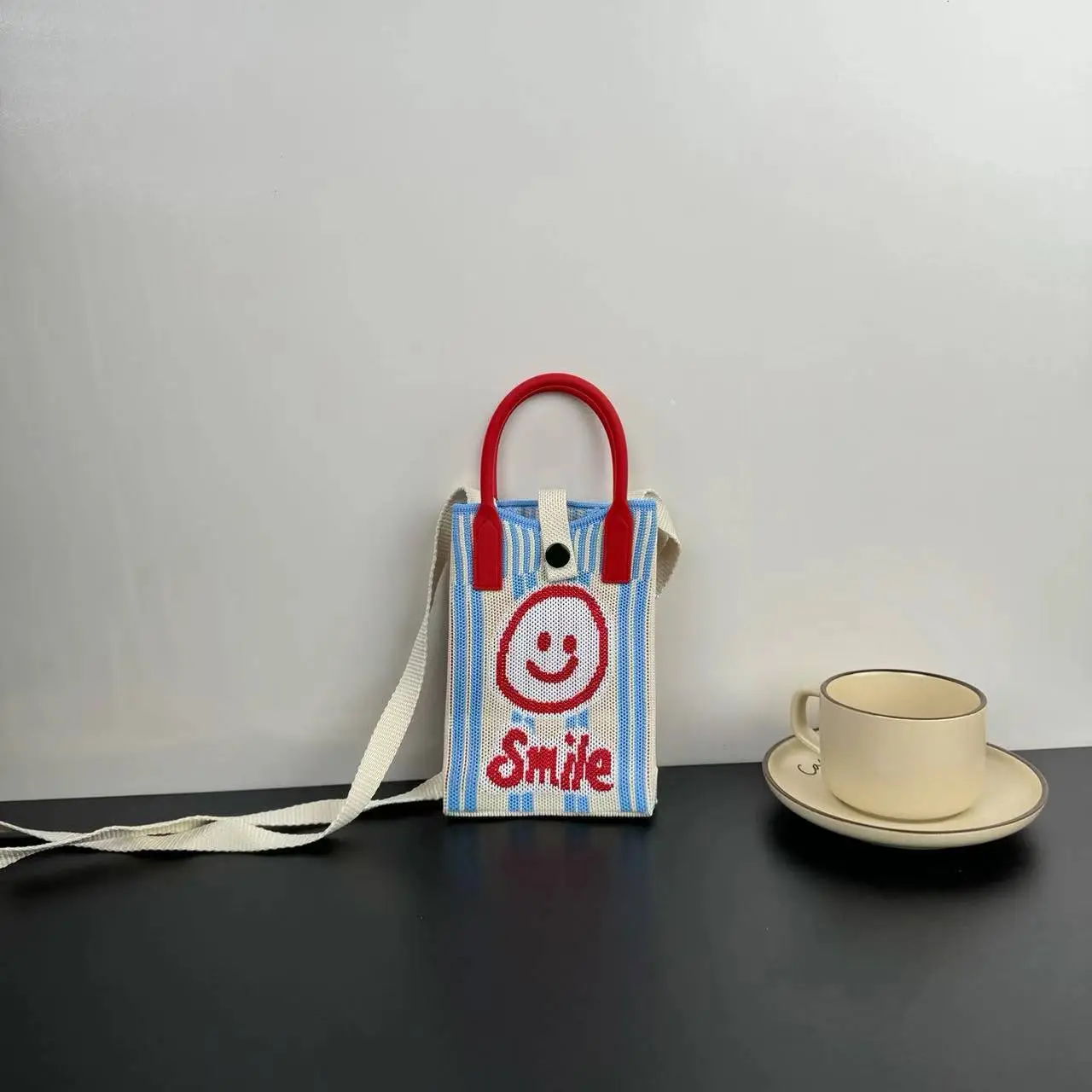 Cartoon Knitted Crossbody Bag Dopamine Niche - Image 98