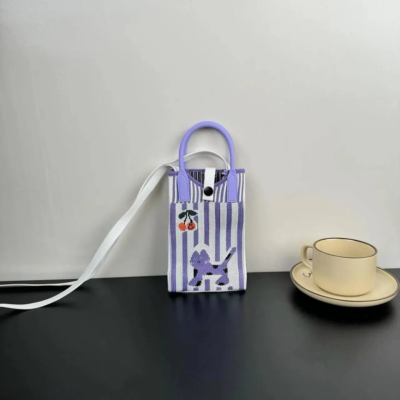 Cartoon Knitted Crossbody Bag Dopamine Niche - Image 99