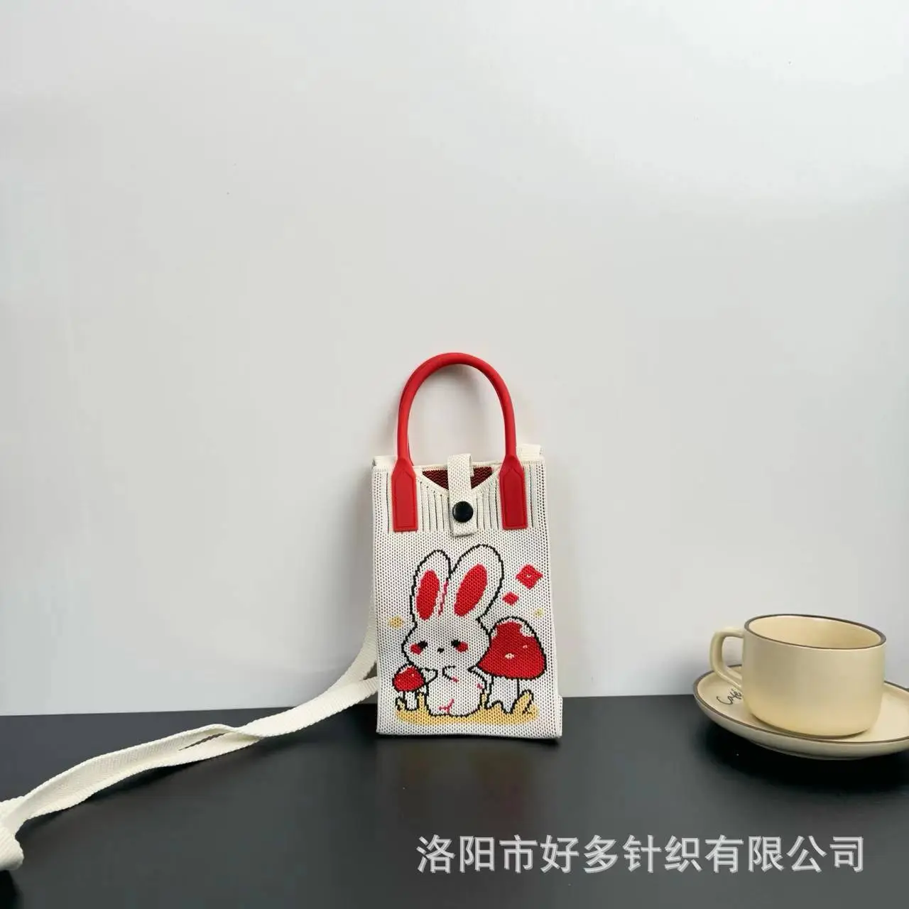 Cartoon Knitted Crossbody Bag Dopamine Niche - Image 10
