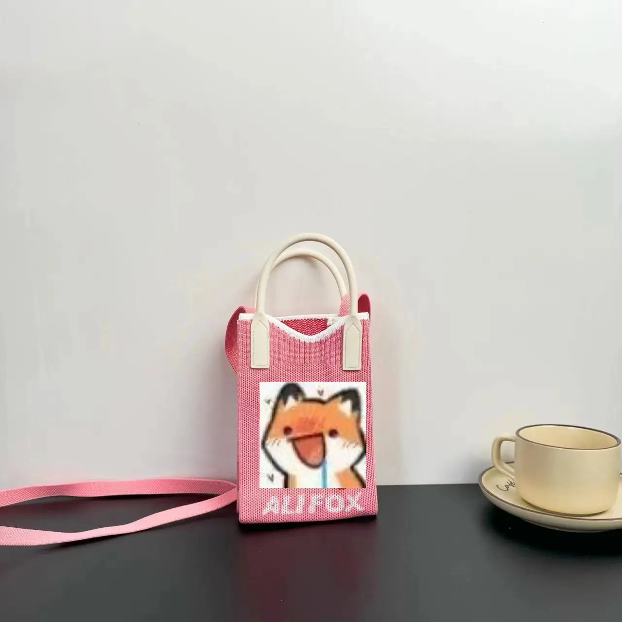 Cartoon Knitted Crossbody Bag Dopamine Niche - Image 11