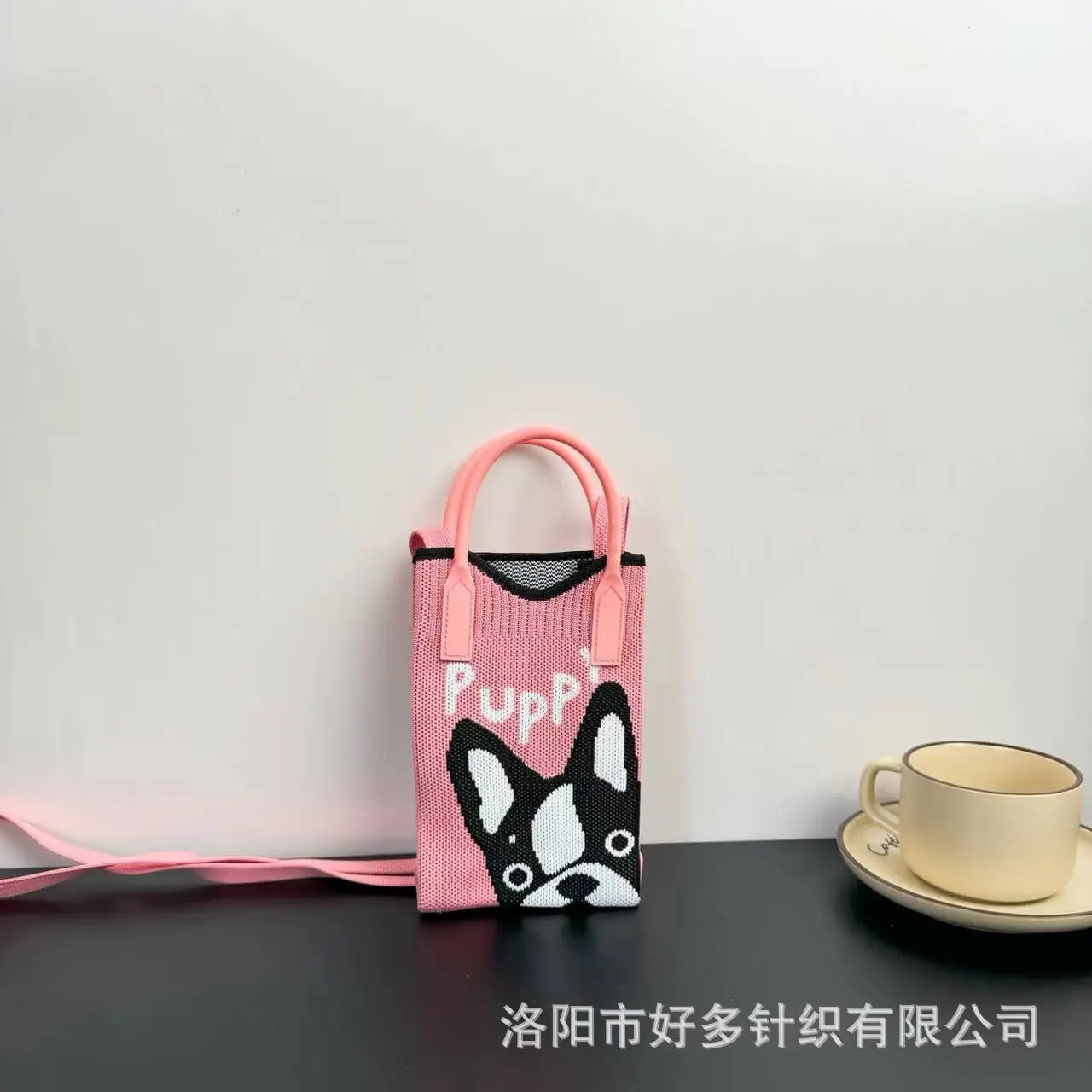 Cartoon Knitted Crossbody Bag Dopamine Niche - Image 7