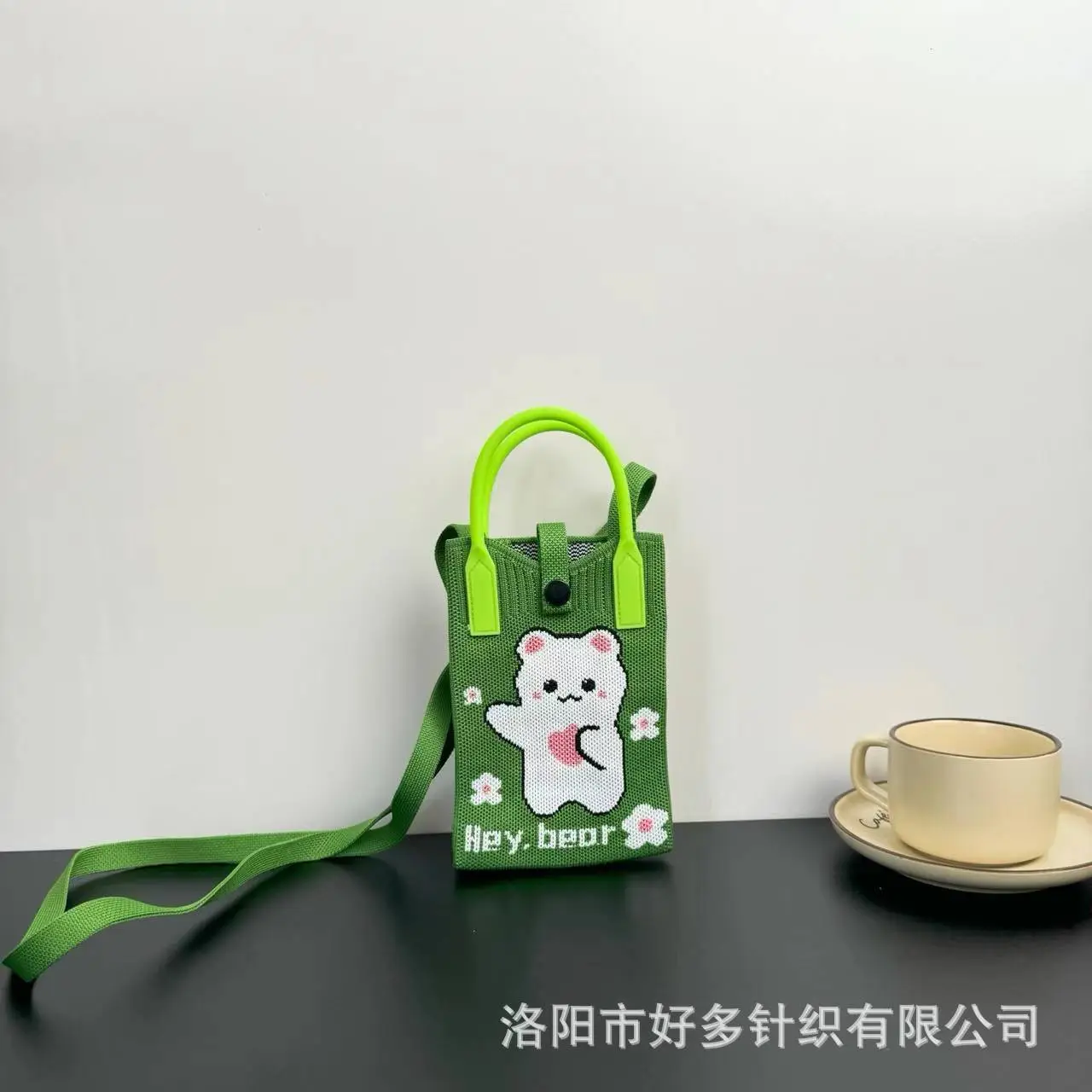 Cartoon Knitted Crossbody Bag Dopamine Niche - Image 8