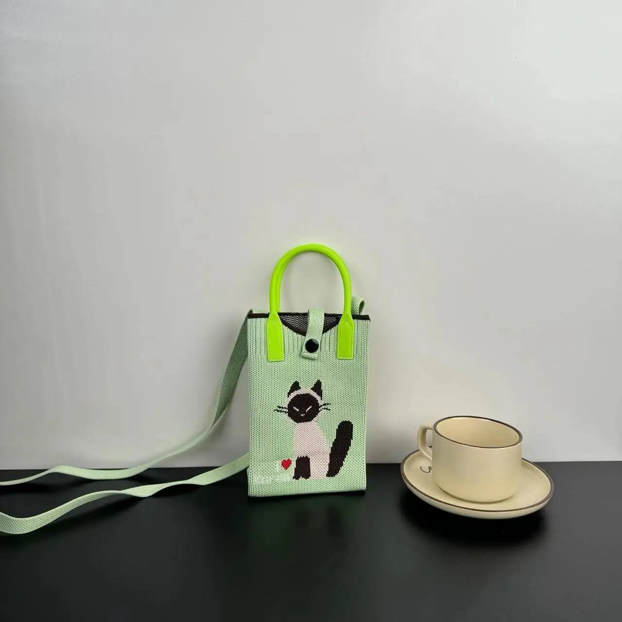 Cartoon Knitted Crossbody Bag Dopamine Niche - Image 90