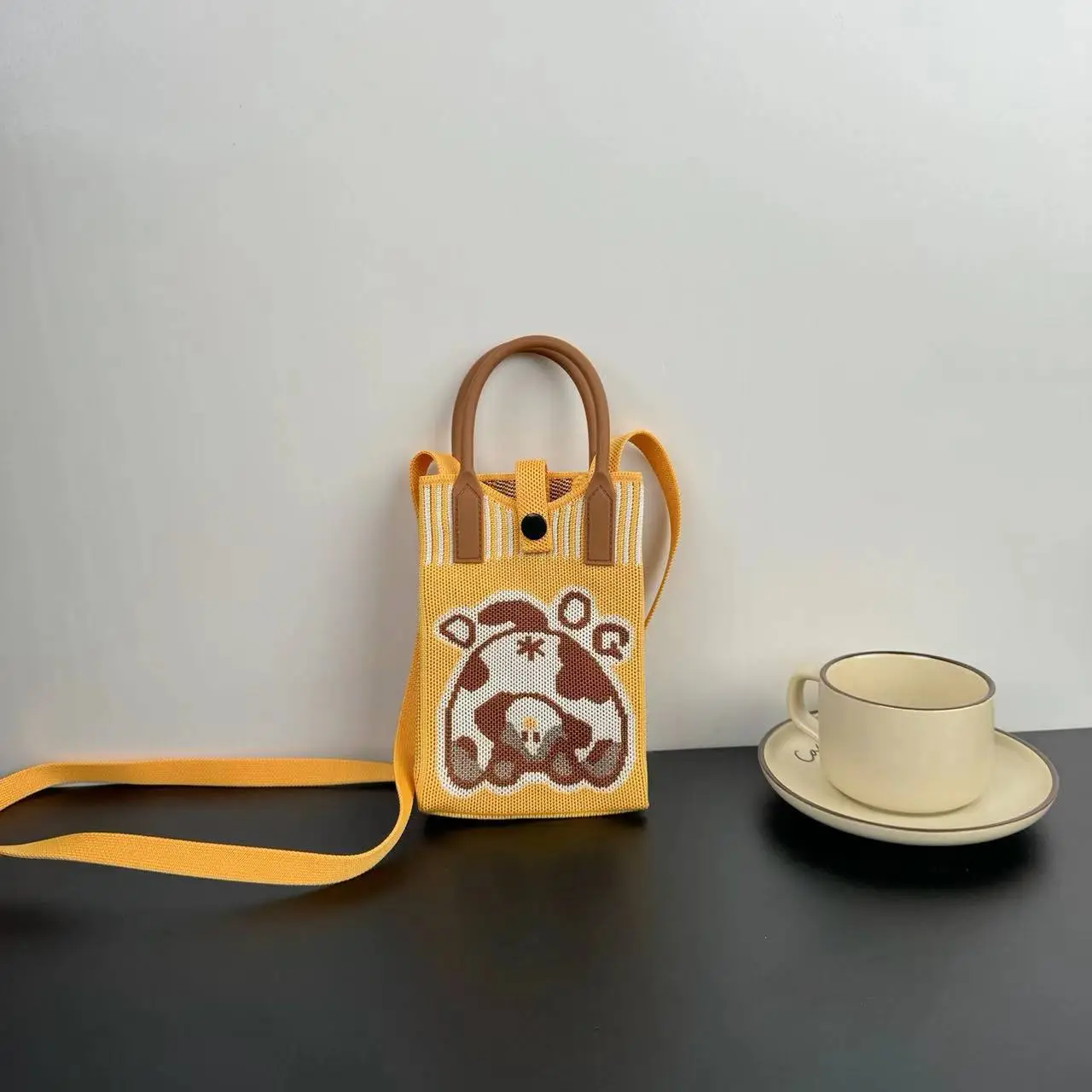 Cartoon Knitted Crossbody Bag Dopamine Niche - Image 92