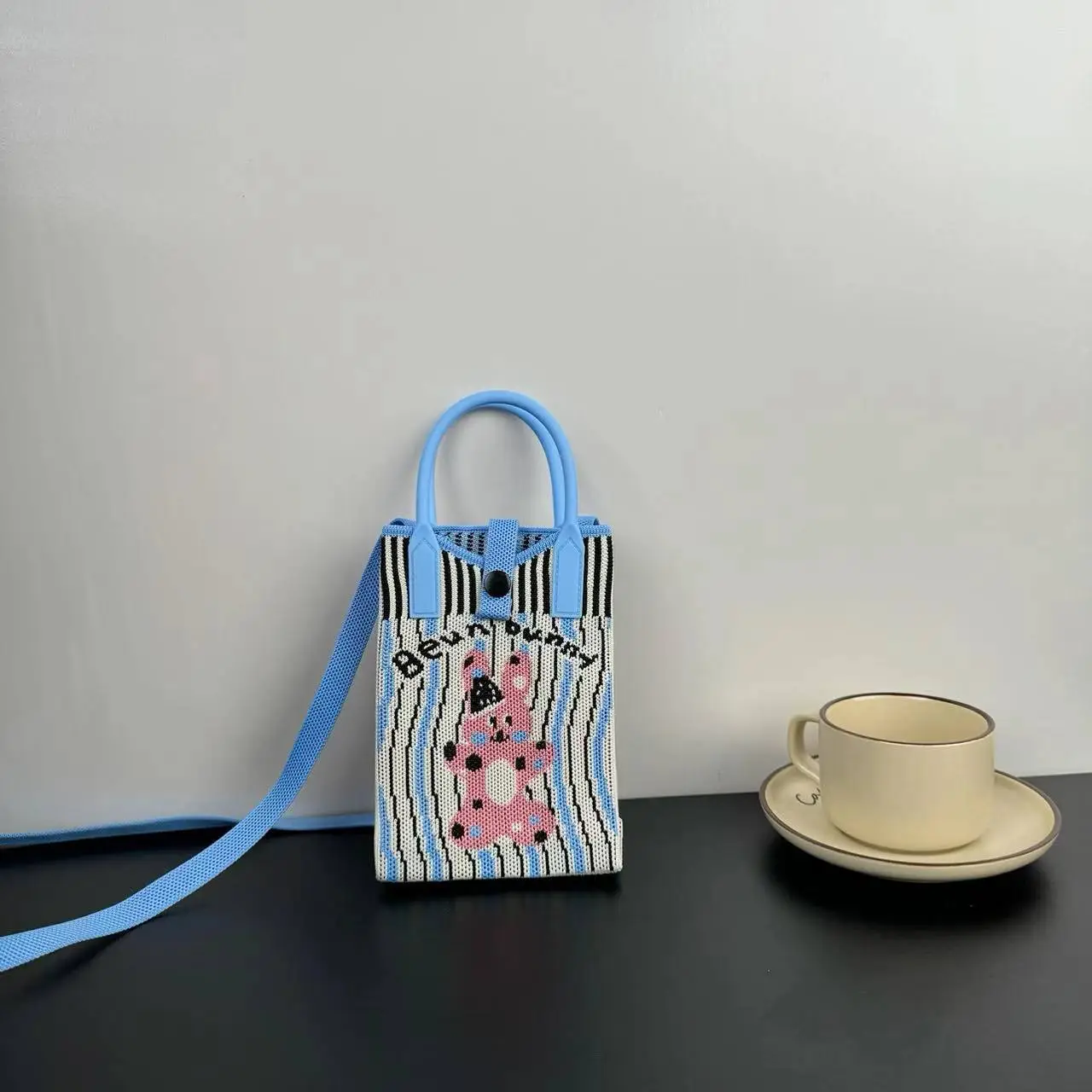 Cartoon Knitted Crossbody Bag Dopamine Niche - Image 93
