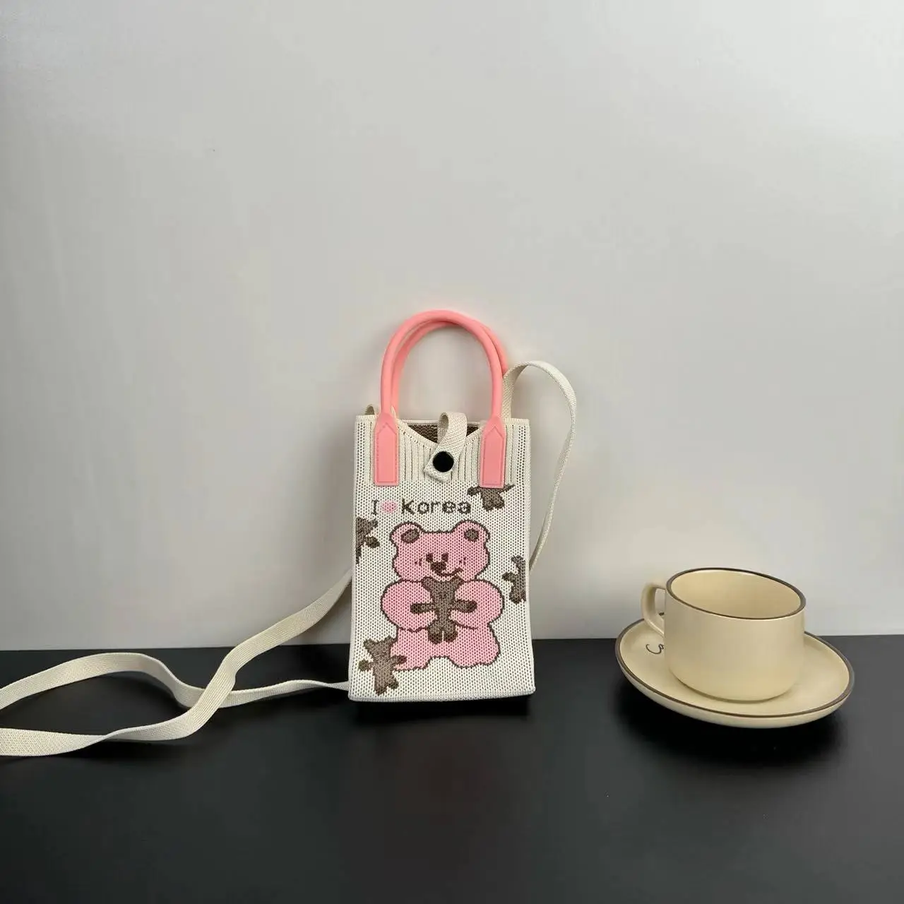Cartoon Knitted Crossbody Bag Dopamine Niche - Image 95