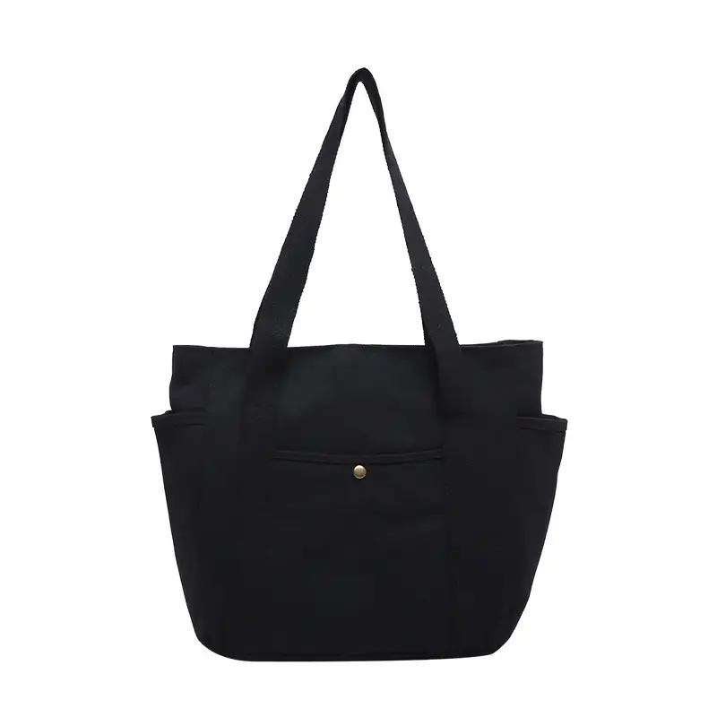 Large Canvas Canvas Tote Bag for Women Black - Image 7