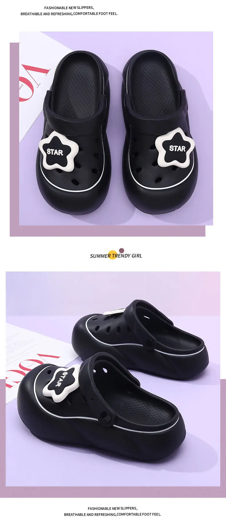 Women's Summer Outdoor Breathable Clogs with a Stepping-On-Clouds Feel, Eva Non-Slip Versatile Beach Thick-Soled Closed-Toe Slippers — feature 11