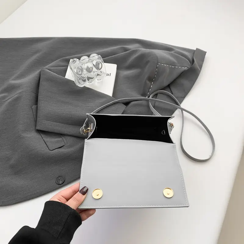 Women's Stitching Handbag Grey Square Shoulder Crossbody