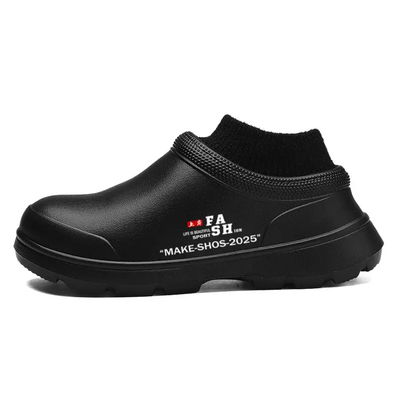 Socks Cotton Slippers Men's Winter fleece-lined Warm Snow Boots Outwear Youth Sports Non-slip Waterproof Cotton Shoes - Image 7