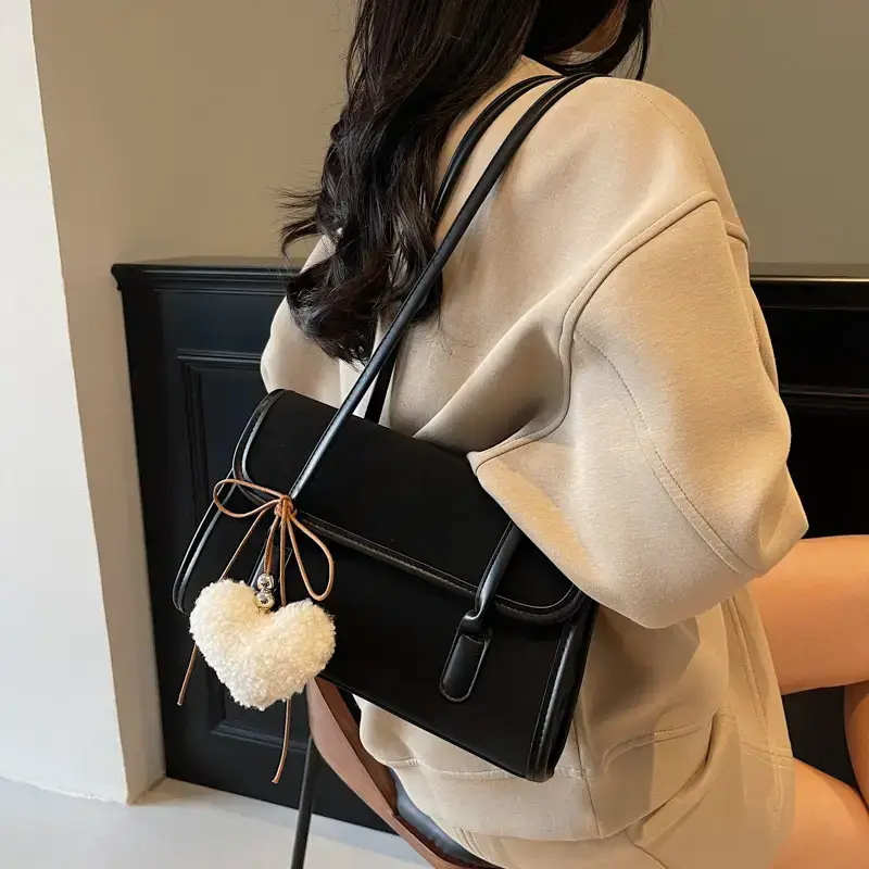 Black Korean Fashion Shoulder Bag for Women 2025 - Image 8