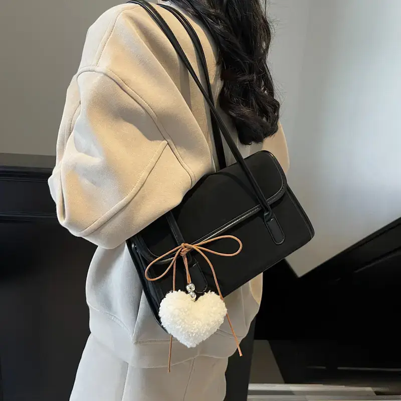 Black Korean Fashion Shoulder Bag for Women 2025 - Image 4