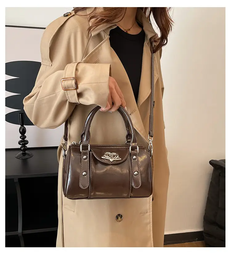 Vintage Handheld Cylinder Bag Women 2024 All Match — feature 1