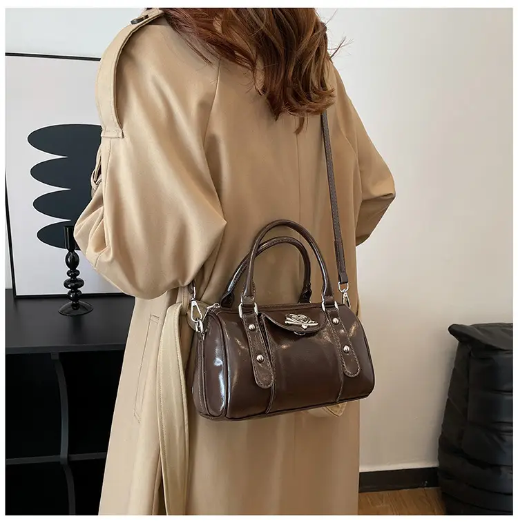 Vintage Handheld Cylinder Bag Women 2024 All Match — feature 26