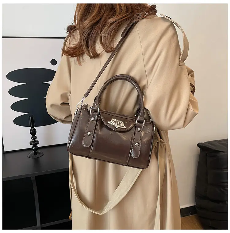 Vintage Handheld Cylinder Bag Women 2024 All Match — feature 27