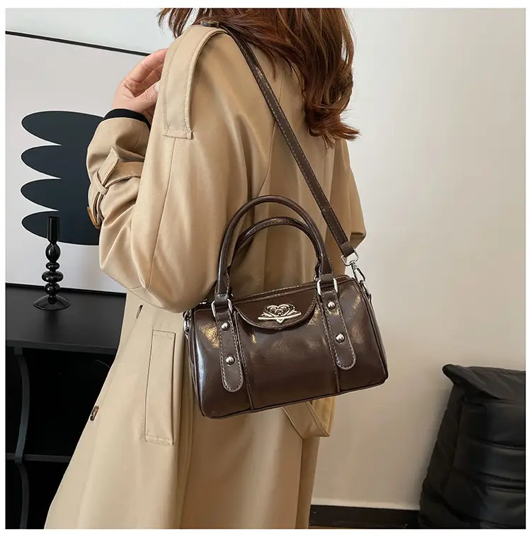 Vintage Handheld Cylinder Bag Women 2024 All Match — feature 28