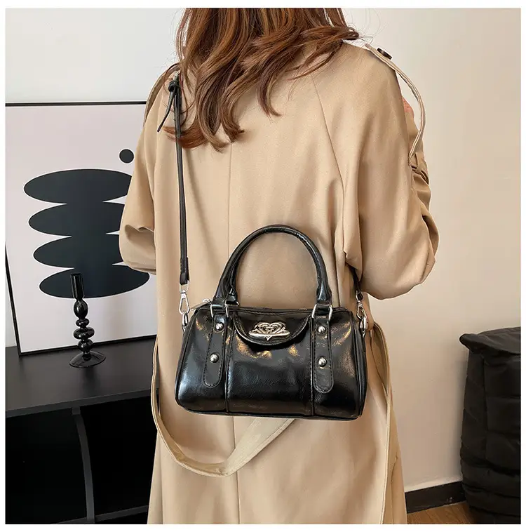 Vintage Handheld Cylinder Bag Women 2024 All Match — feature 32