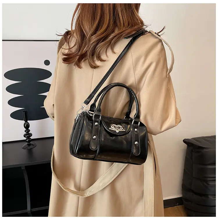 Vintage Handheld Cylinder Bag Women 2024 All Match — feature 35
