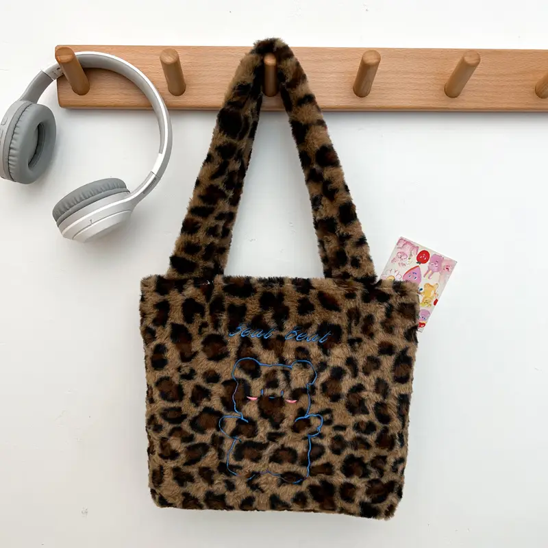 Japanese Bear Plush Shoulder Bag Large Capacity Autumn Winter