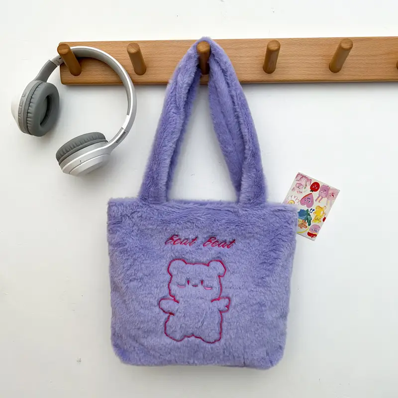Japanese Bear Plush Shoulder Bag Large Capacity Autumn Winter