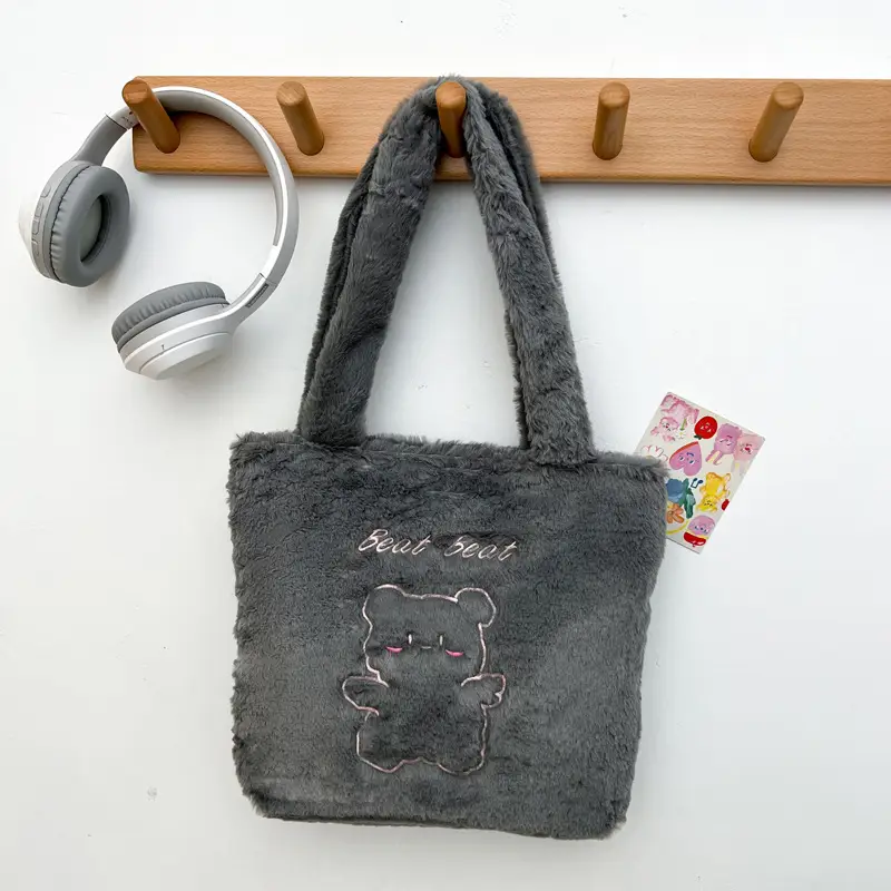 Japanese Bear Plush Shoulder Bag Large Capacity Autumn Winter