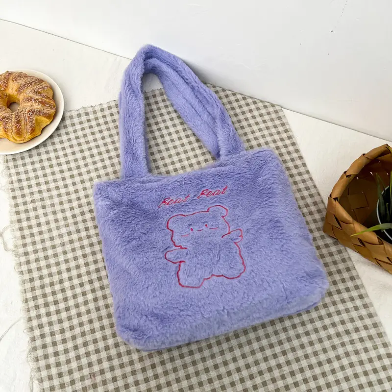 Japanese Bear Plush Shoulder Bag Large Capacity Autumn Winter