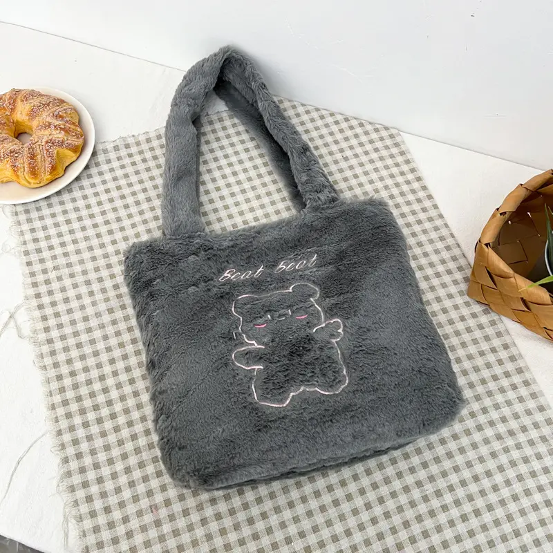 Japanese Bear Plush Shoulder Bag Large Capacity Autumn Winter