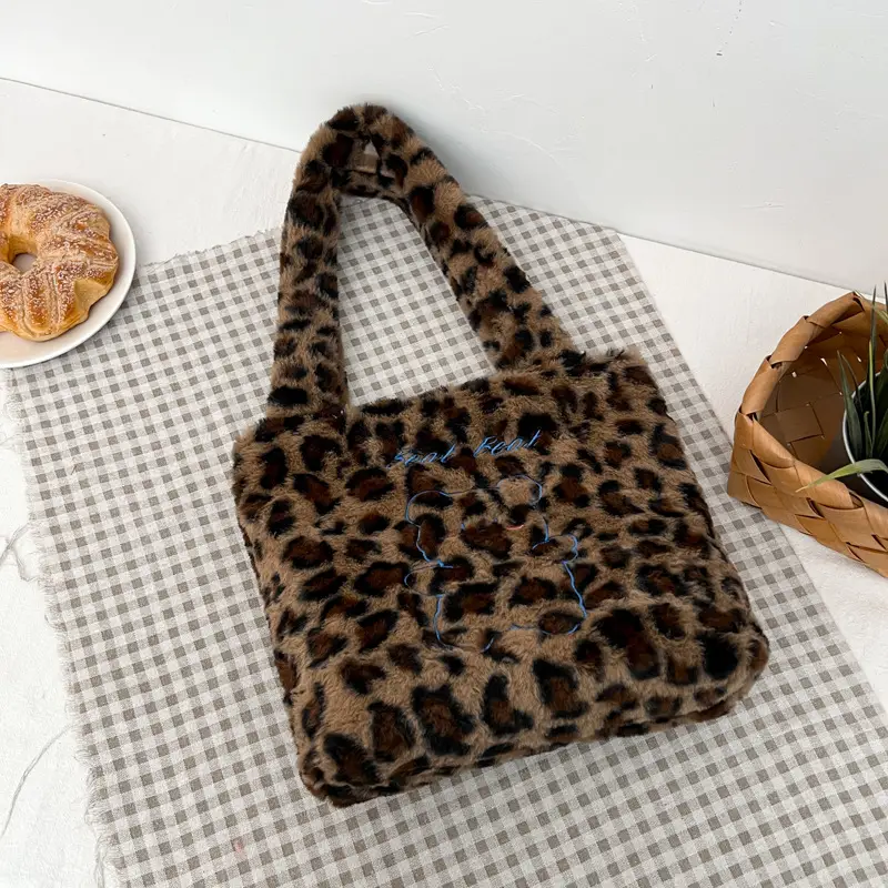 Japanese Bear Plush Shoulder Bag Large Capacity Autumn Winter