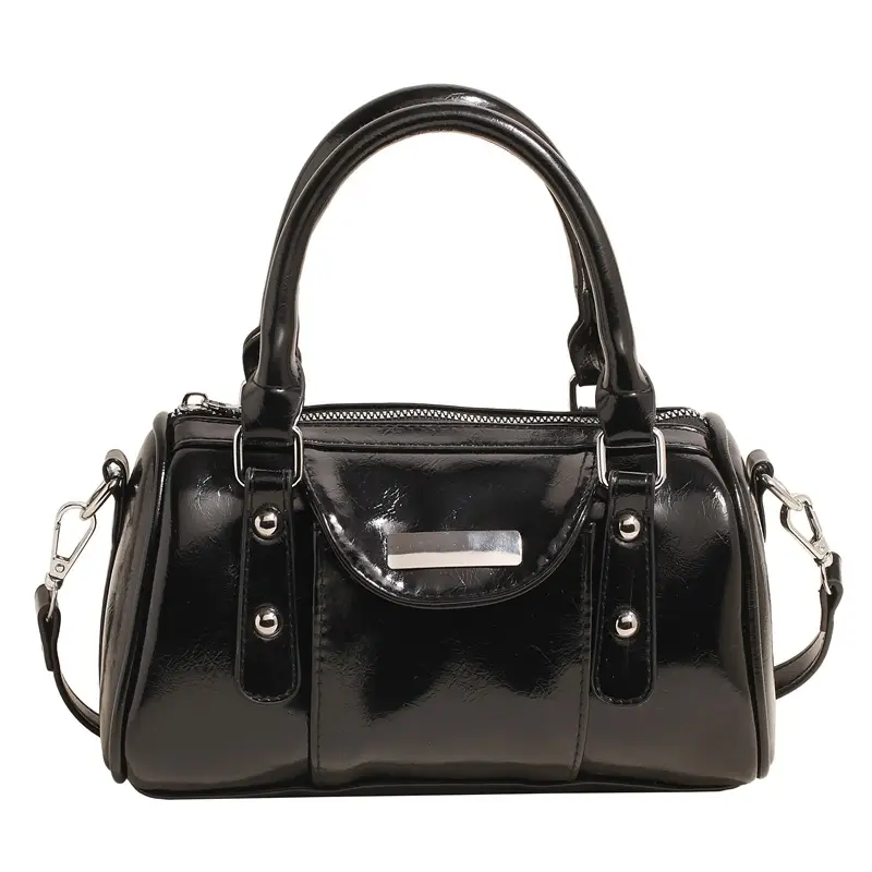 Black High-End Crossbody Handbag Boston Design - Image 8