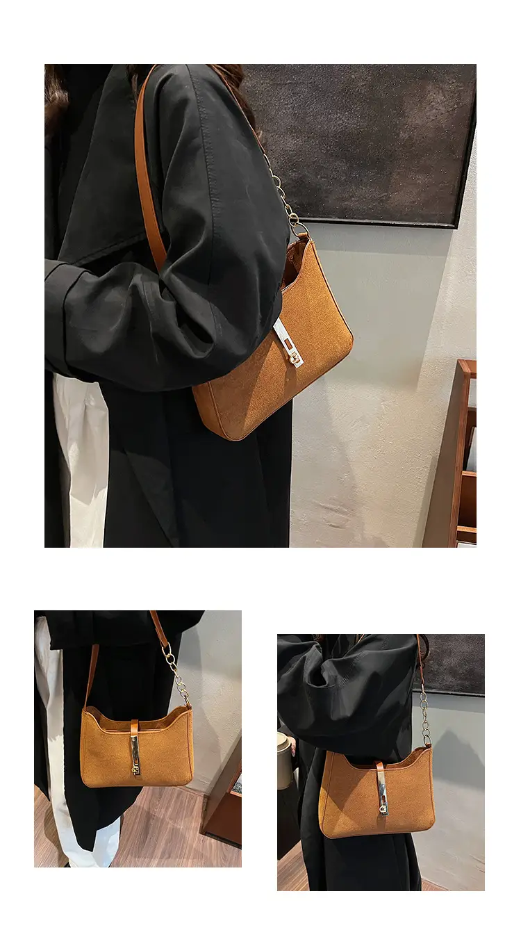 Korean Style Brown Shoulder Bag 2024 New — feature 11