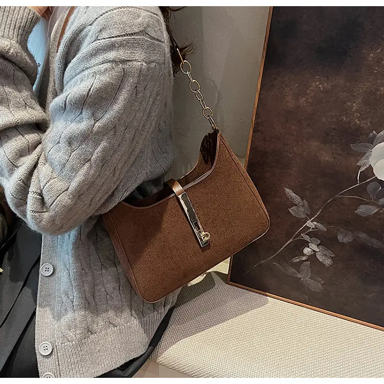 Korean Style Brown Shoulder Bag 2024 New — feature 14