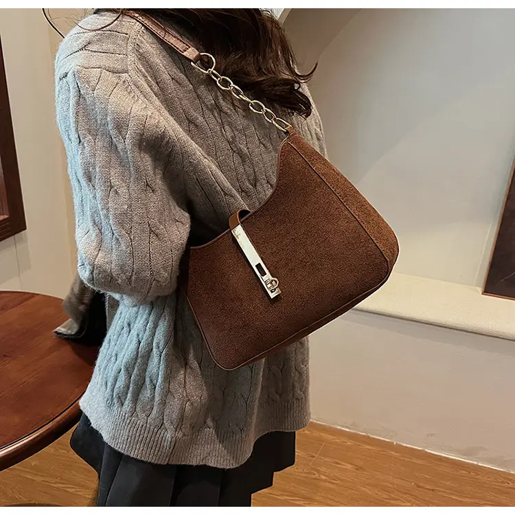 Korean Style Brown Shoulder Bag 2024 New — feature 15