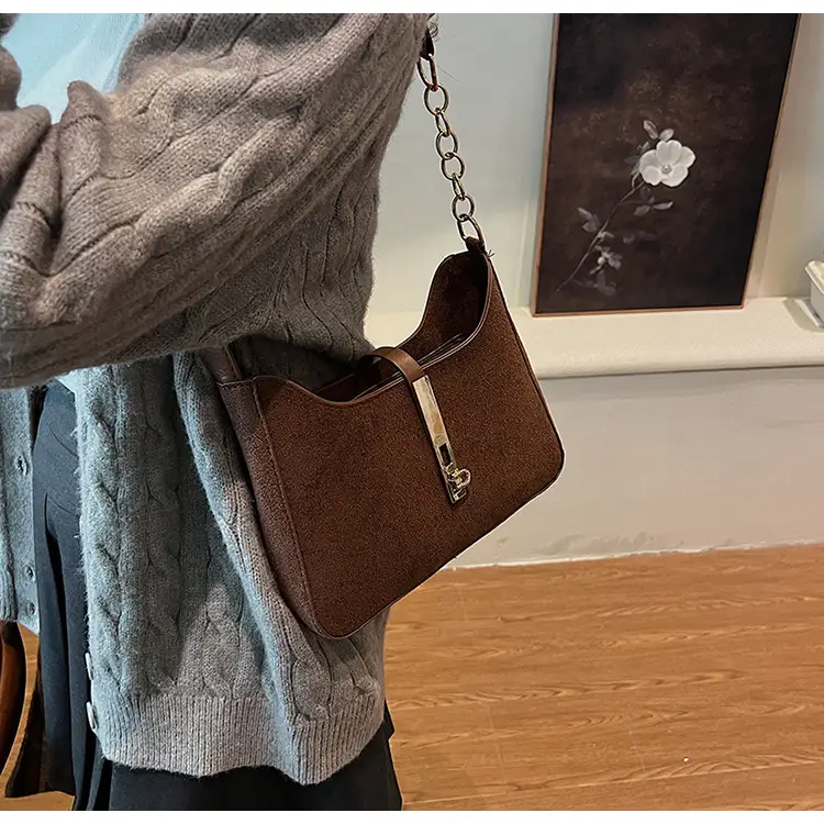 Korean Style Brown Shoulder Bag 2024 New — feature 16