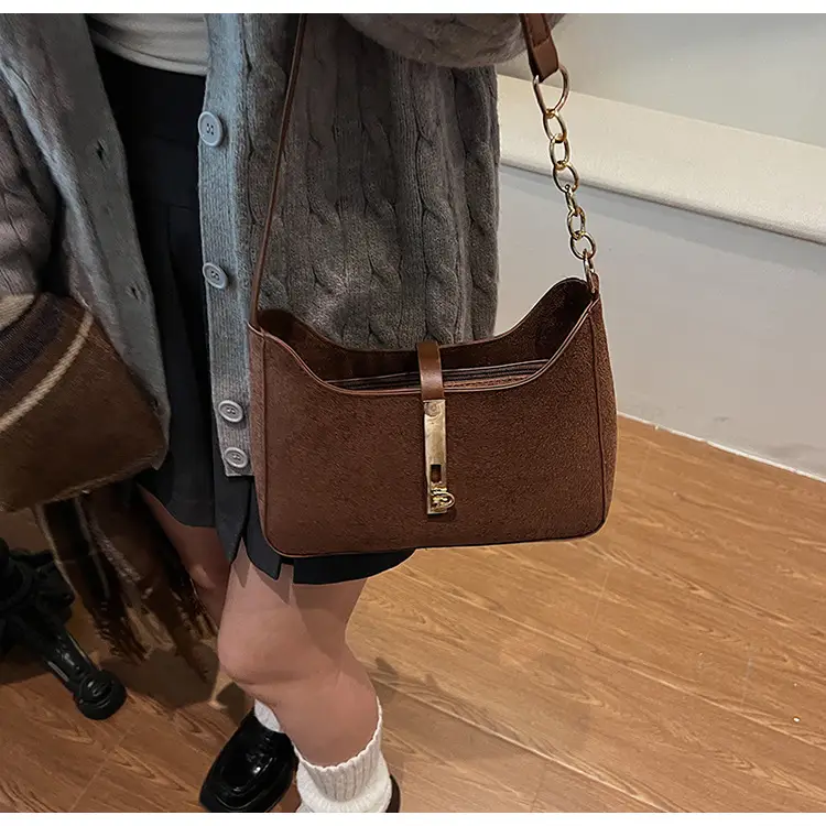 Korean Style Brown Shoulder Bag 2024 New — feature 17
