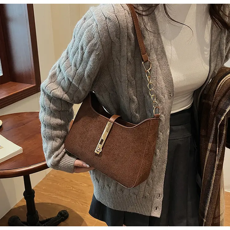 Korean Style Brown Shoulder Bag 2024 New — feature 20