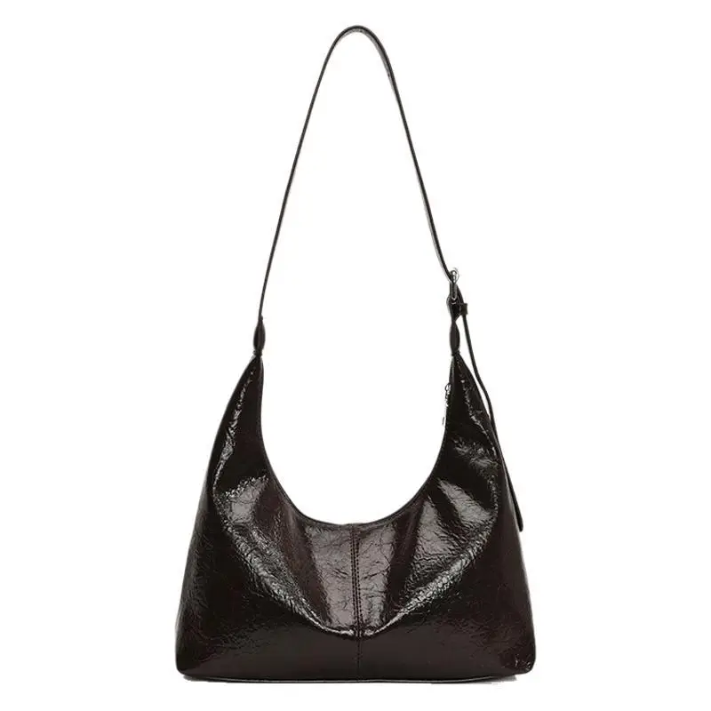 Winter Gold Metallic Shoulder Bag Large Capacity Fashionable - Image 8