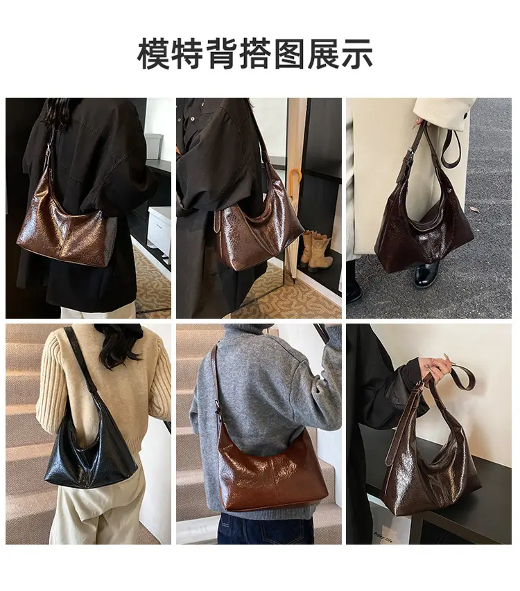 Winter Gold Metallic Shoulder Bag Large Capacity Fashionable — feature 5