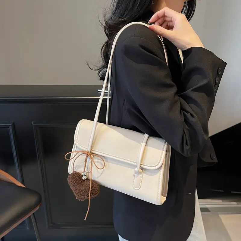 Women's White Retro Shoulder Crossbody Bag 2024 - Image 8