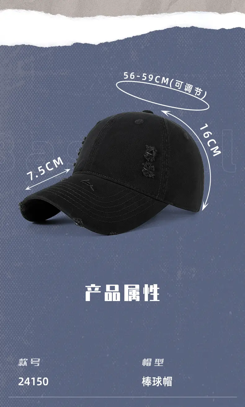 Vintage Washed Baseball Cap for Men Winter Warm Snowproof — feature 29