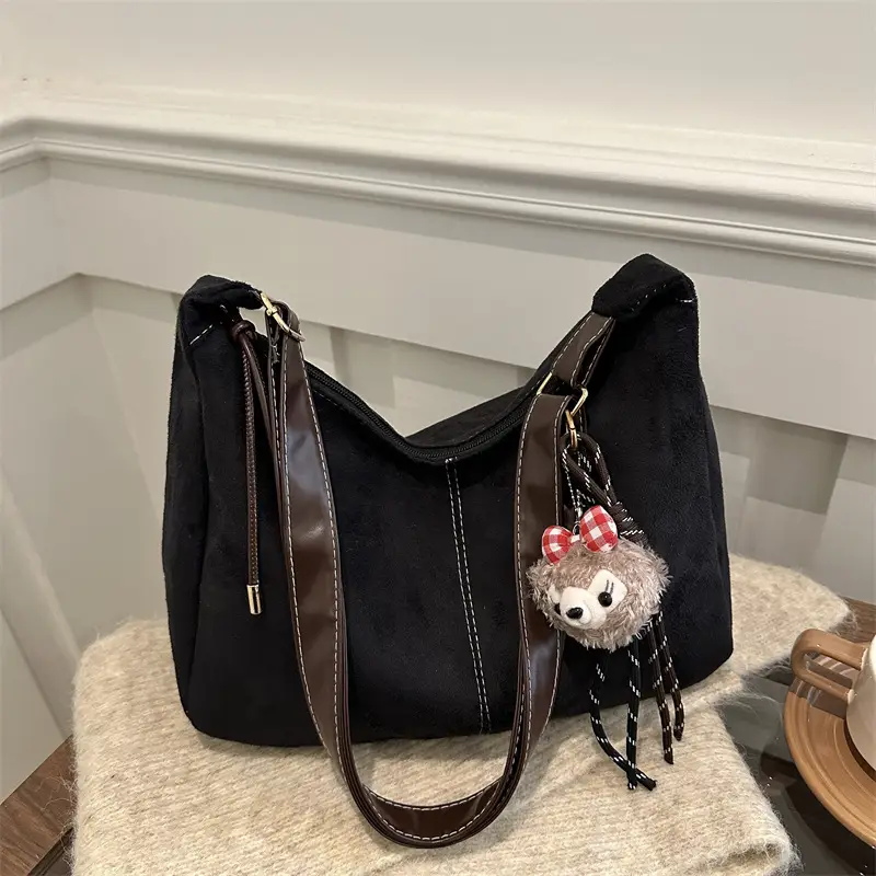 Brown Large Capacity Shoulder Crossbody Bag for Women - Image 8