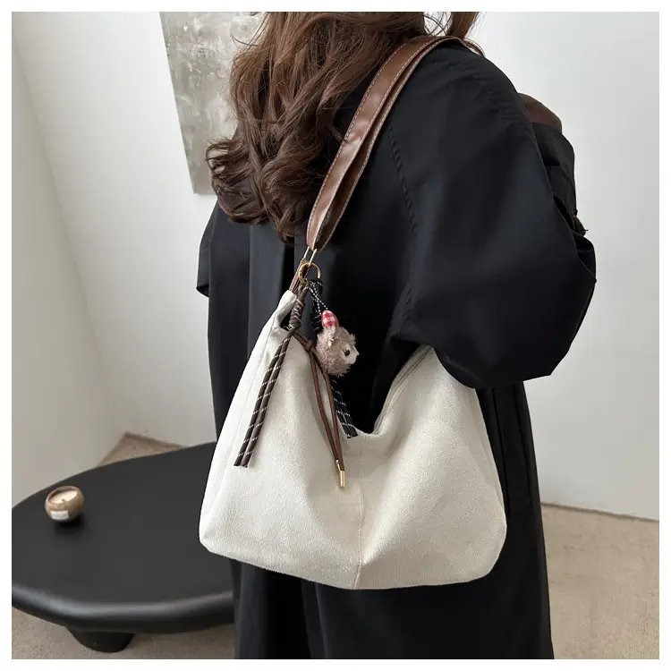 Brown Large Capacity Shoulder Crossbody Bag for Women — feature 14
