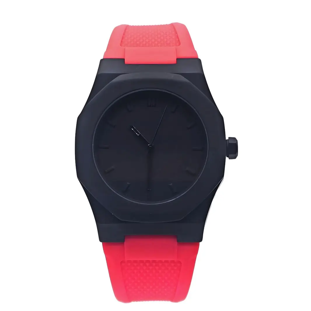 Men's Black Quartz Watch with Strap - Image 5